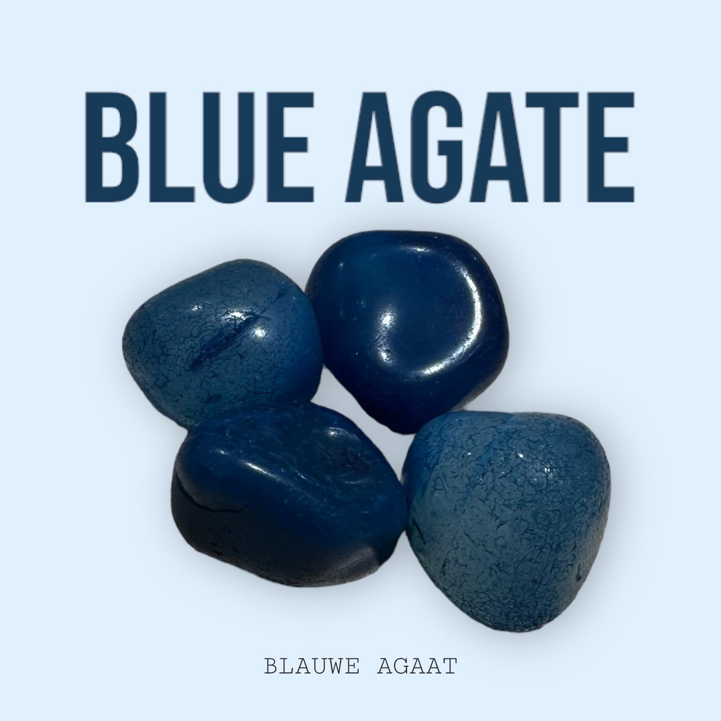 Trommelsteen Agaat - Blauw (20-40 mm)