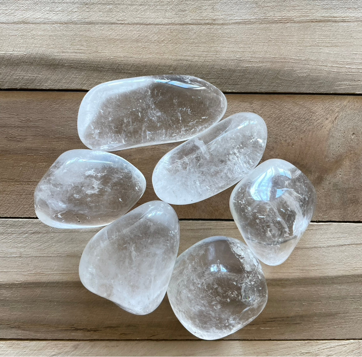Cristal de roche en pierre roulée - (30-45 mm)