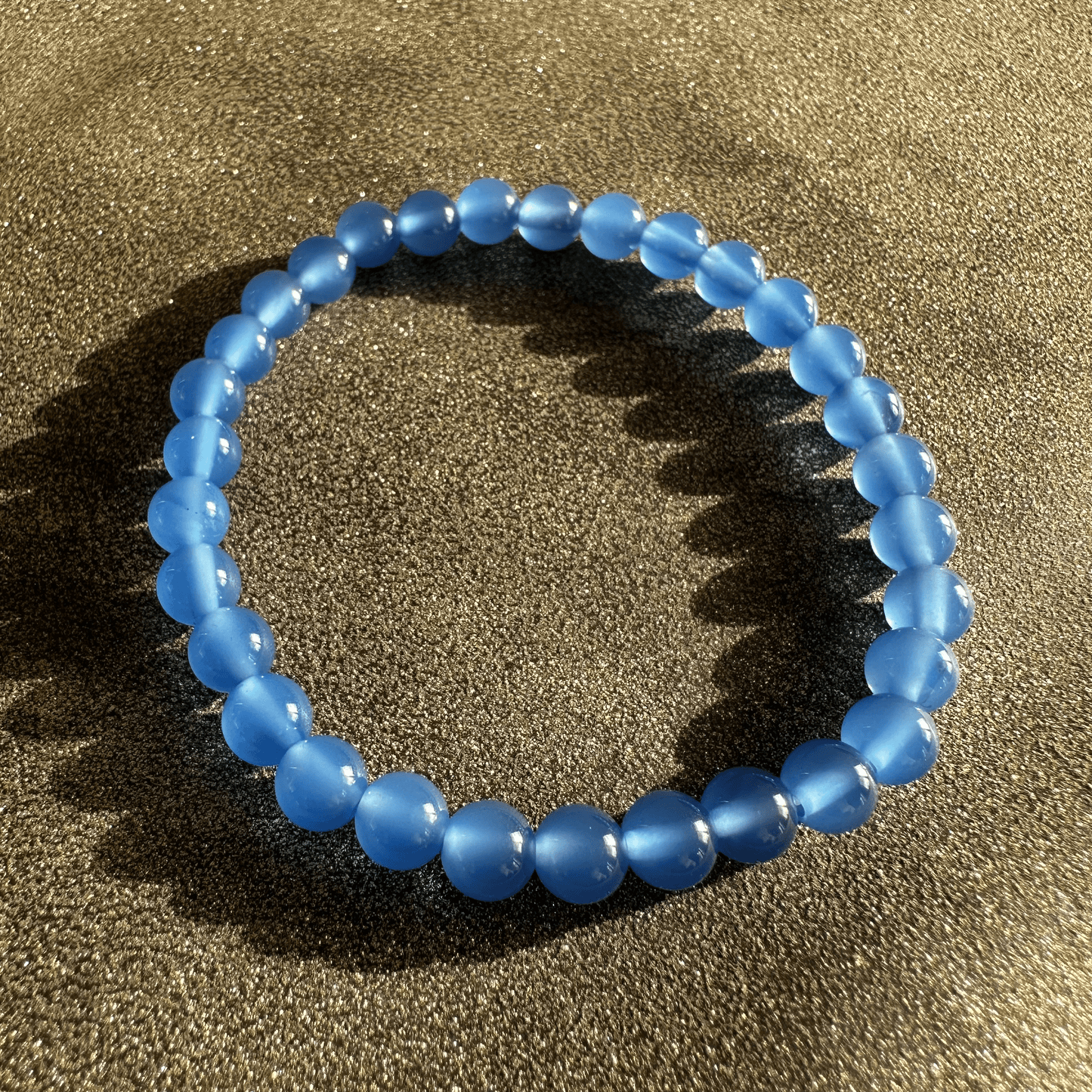 Blauwe Agaat Armband - 6mm